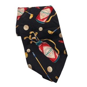 Tabasco‎ Golf Tie Silk Novelty Golf Club Sauce Bottle Classic Necktie Gift